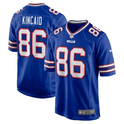 Men's Buffalo Bills Dalton Kincaid Royal 2023 NFL Draft First Round Pick Game Jersey 01