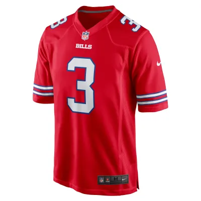 Men's Buffalo Bills Damar Hamlin Red Alternate Game Jersey 02
