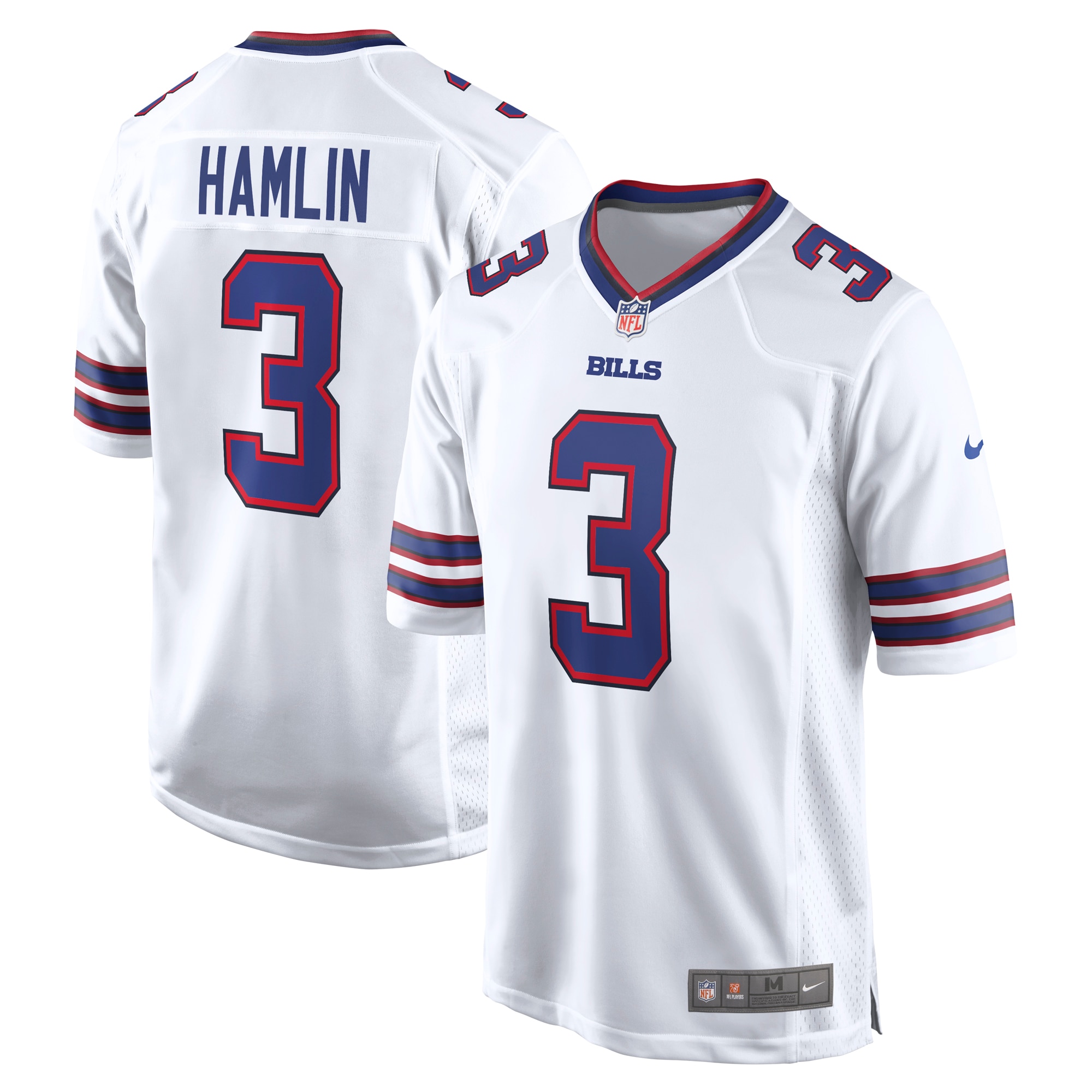 Men's Buffalo Bills Damar Hamlin White Game Jersey