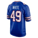 Men's Buffalo Bills DaShaun White Royal Team Game Jersey