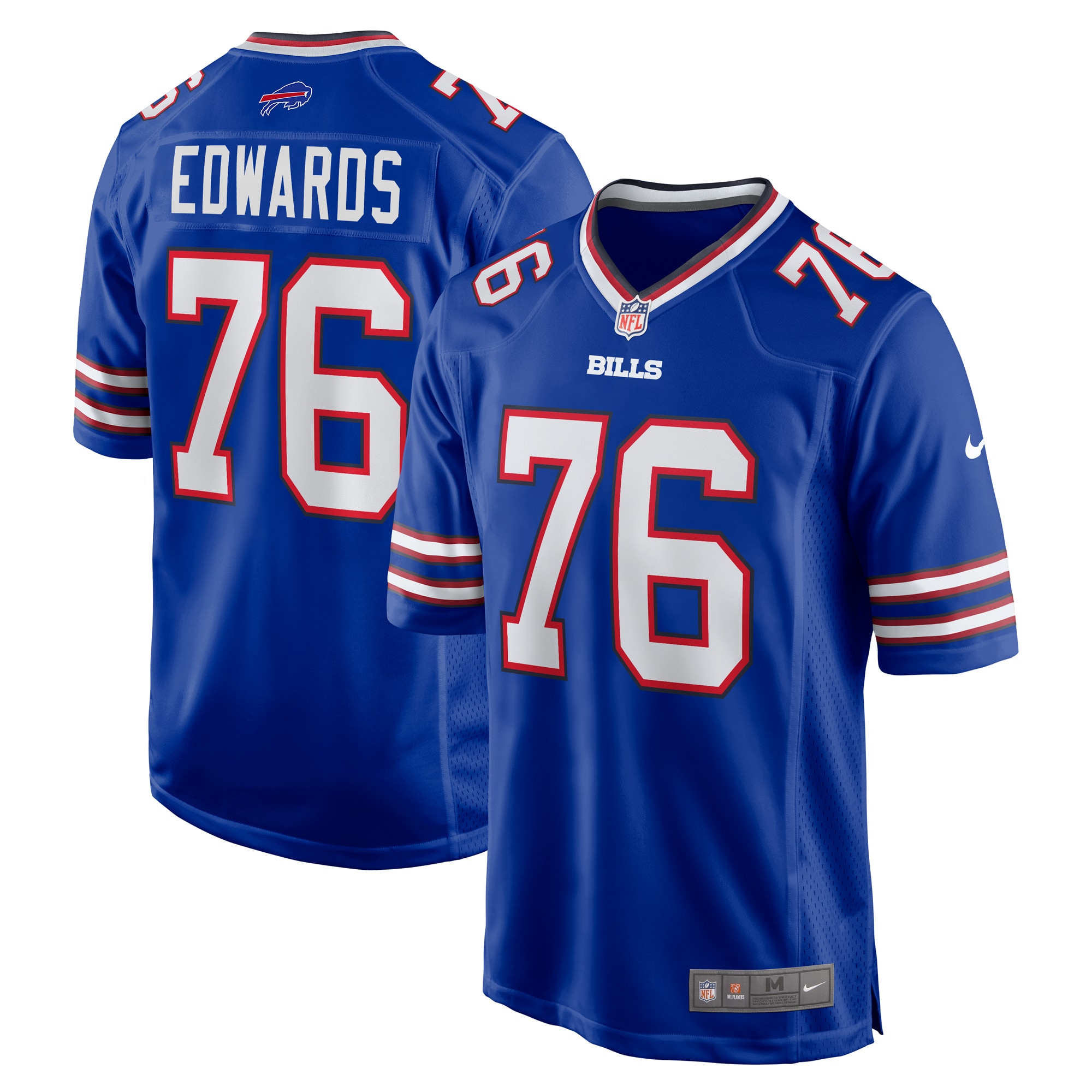 Men's Buffalo Bills David Edwards Royal Game Jersey