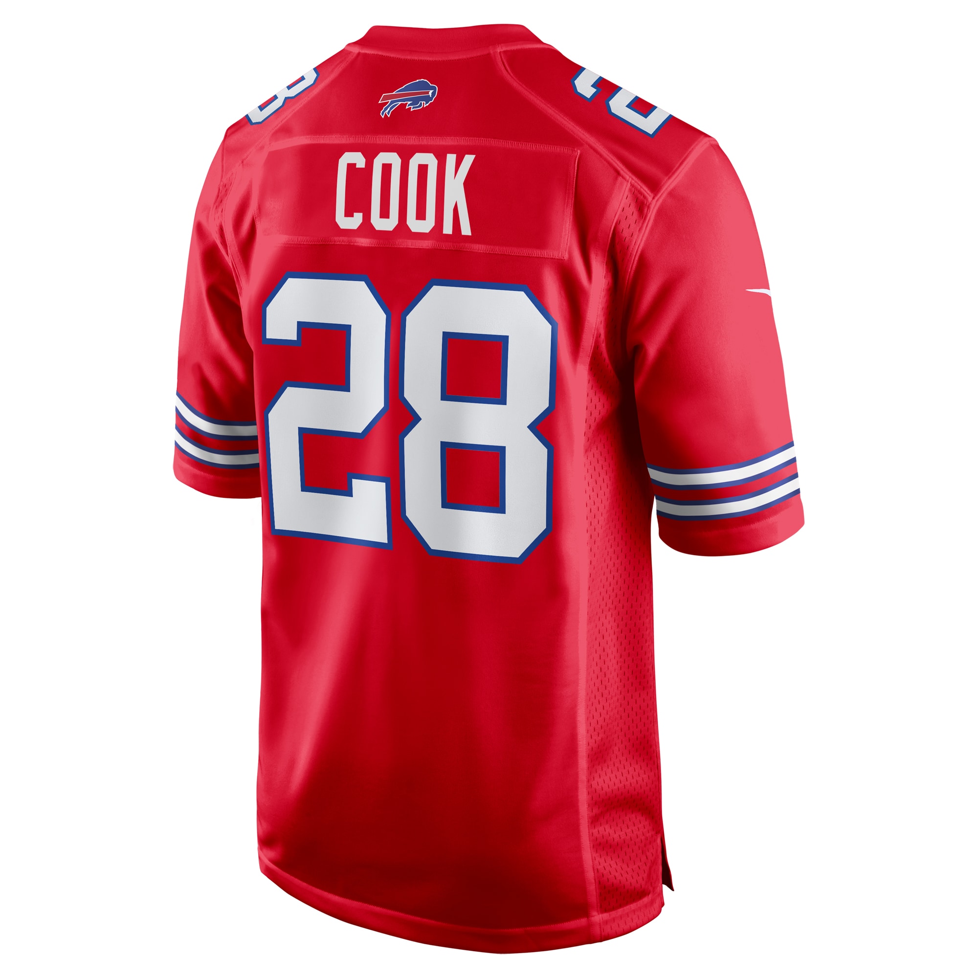 Men's Buffalo Bills James Cook Red Alternate Game Jersey