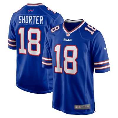 Men's Buffalo Bills Justin Shorter Royal Home Game Jersey 01