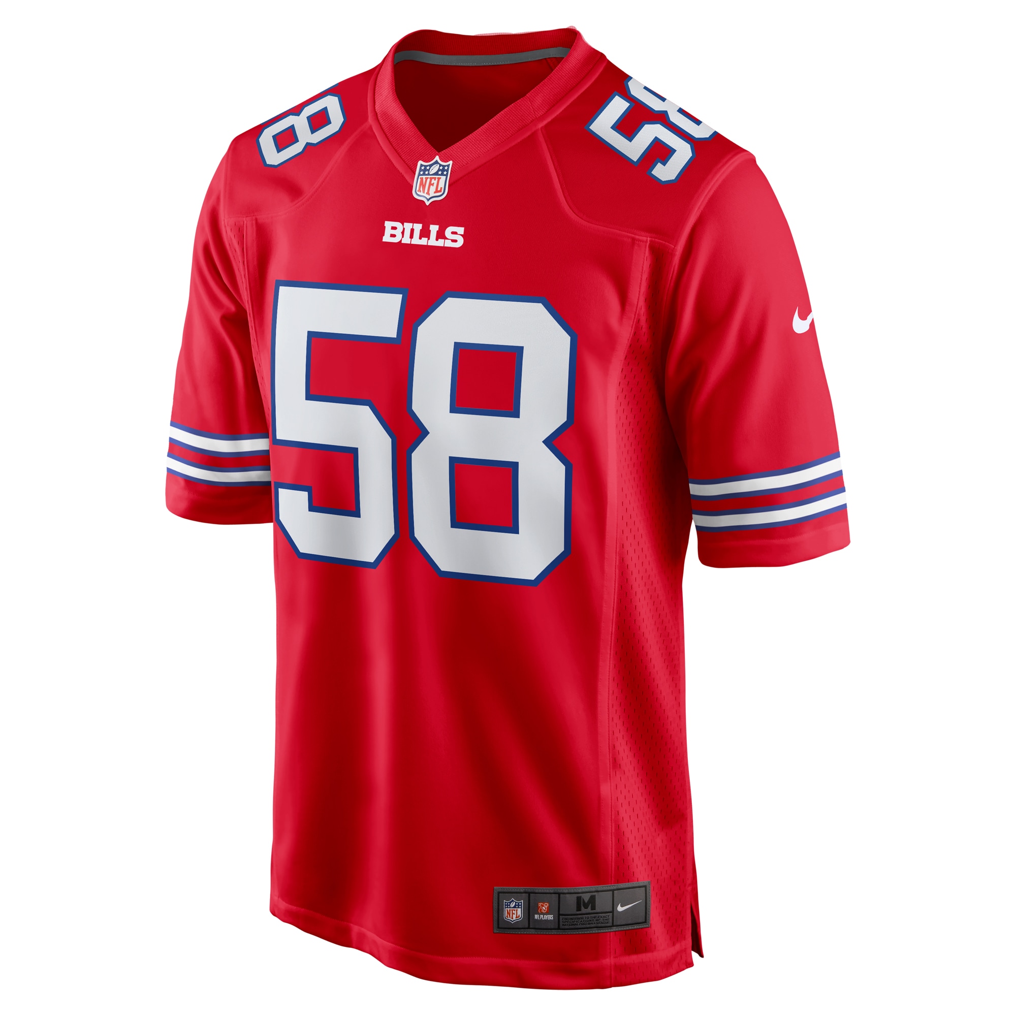 Men's Buffalo Bills Matt Milano Red Alternate Game Jersey