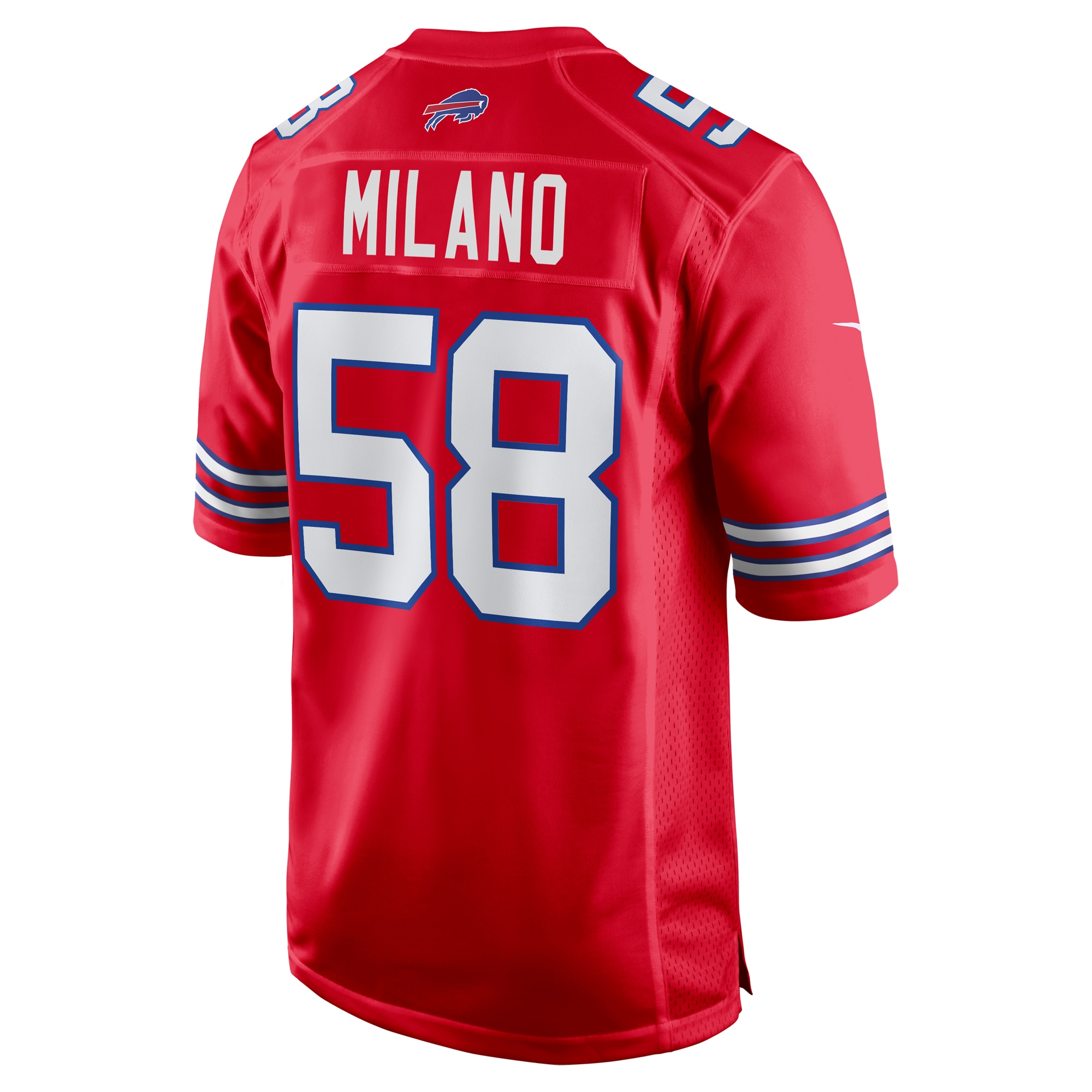 Men's Buffalo Bills Matt Milano Red Alternate Game Jersey