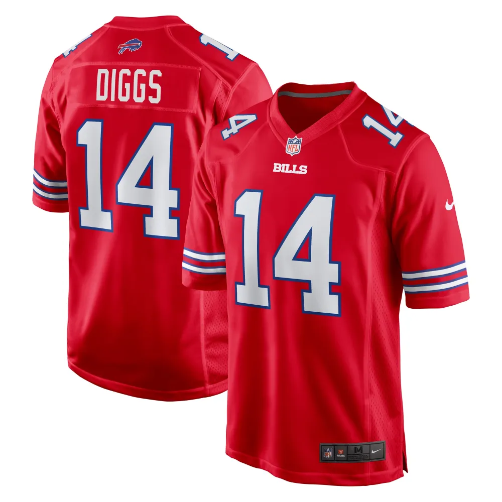 Men's Buffalo Bills Stefon Diggs Red Alternate Game Jersey