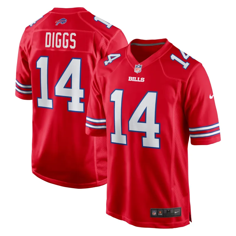 Men's Buffalo Bills Stefon Diggs Red Alternate Game Jersey