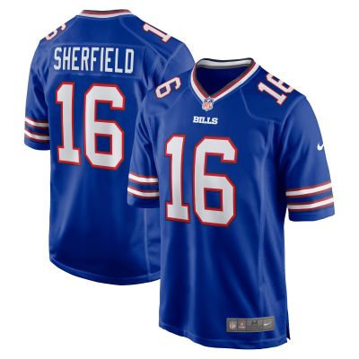 Men's Buffalo Bills Trent Sherfield Royal Game Player Jersey 01