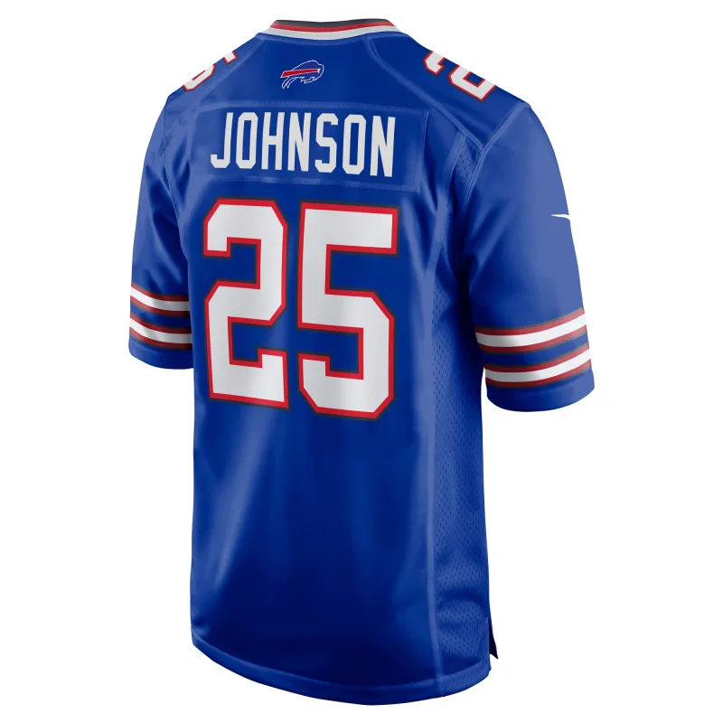Men's Buffalo Bills Ty Johnson Royal Team Game Jersey