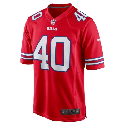 Men's Buffalo Bills Von Miller Red Alternate Game Jersey 02