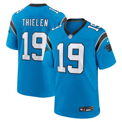 Men's Carolina Panthers Adam Thielen Blue Alternate Game Jersey 01
