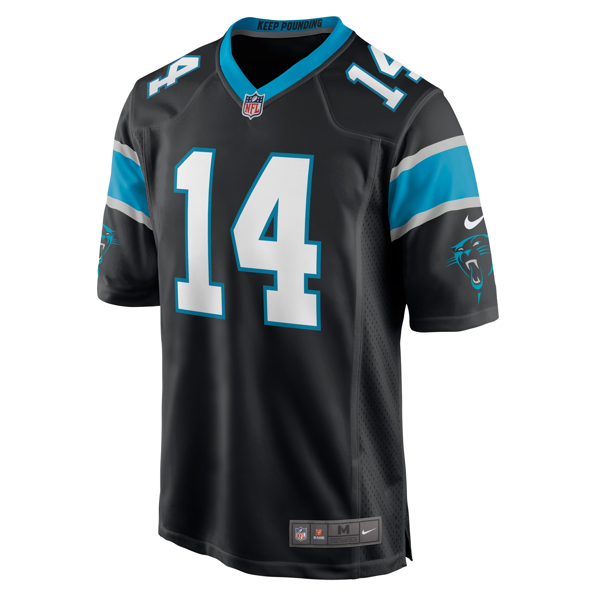 Men's Carolina Panthers Andy Dalton Black Game Player Jersey