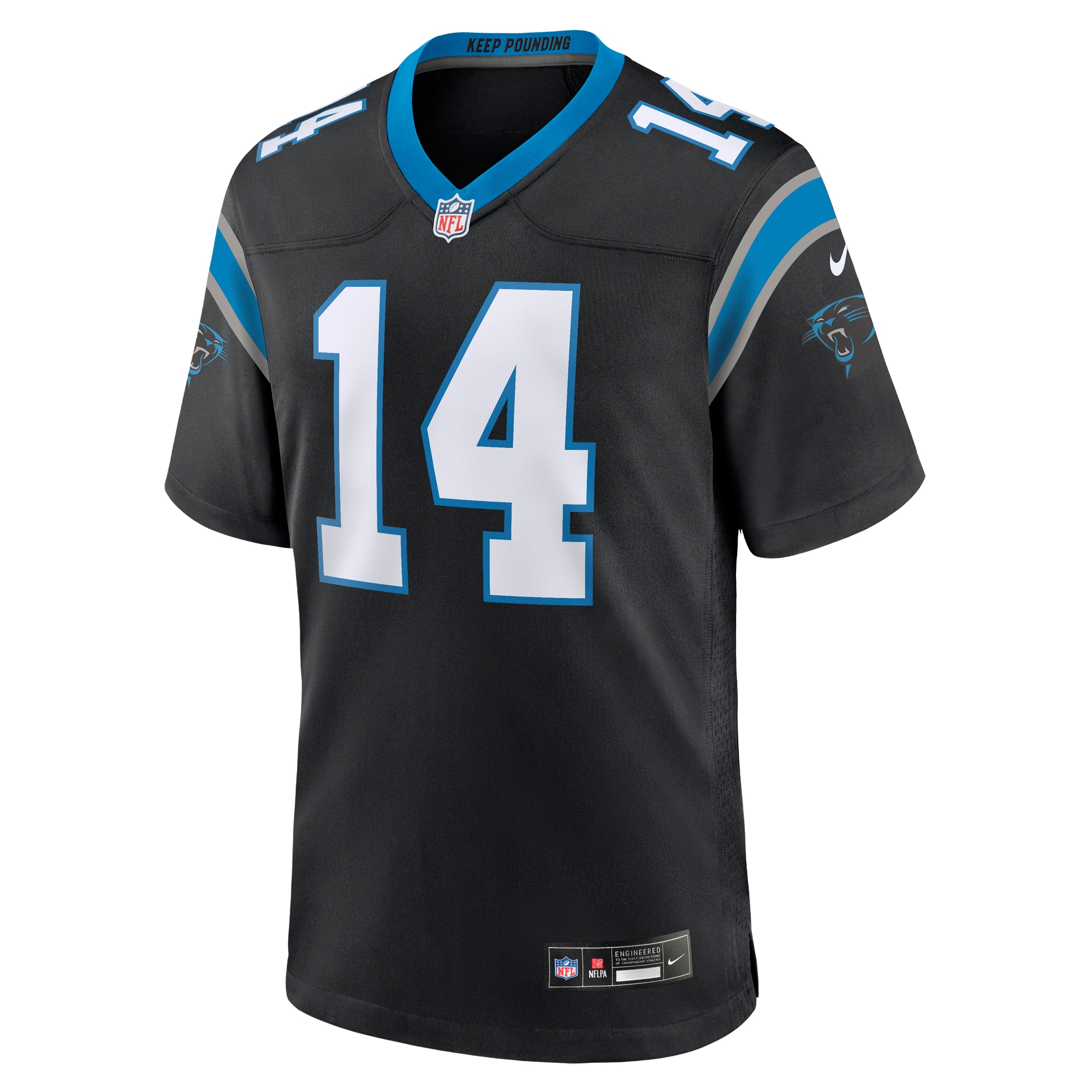 Men's Carolina Panthers Andy Dalton Black Team Game Jersey