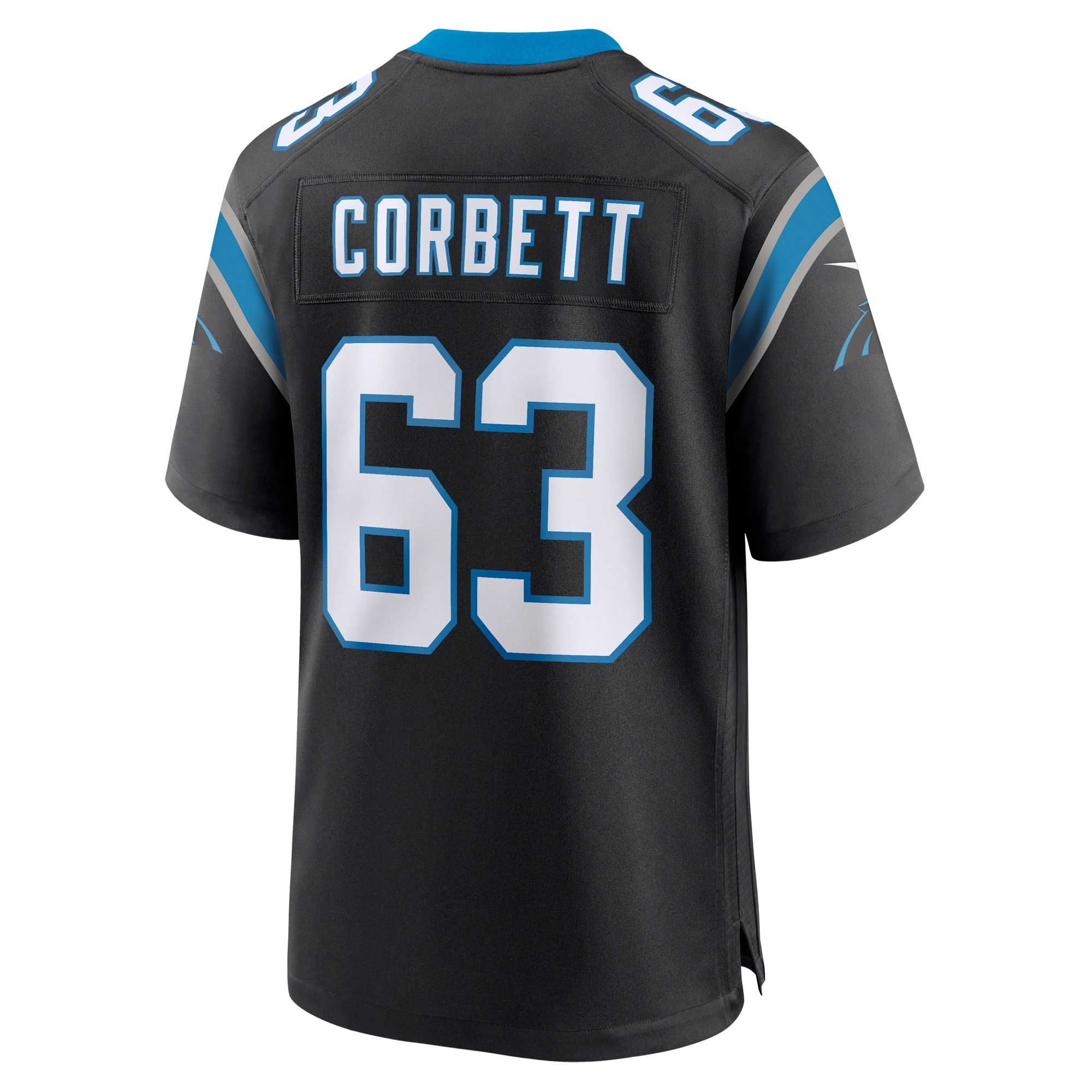 Men's Carolina Panthers Austin Corbett Black Team Game Jersey