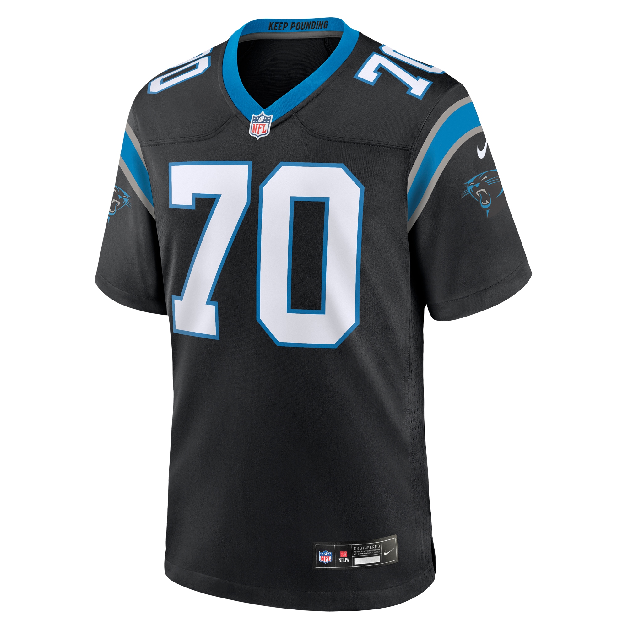 Men's Carolina Panthers Brady Christensen Black Team Game Jersey