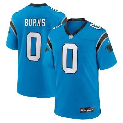 Men's Carolina Panthers Brian Burns Blue Alternate Game Jersey 01