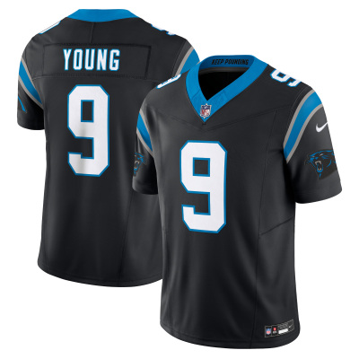 Men's Carolina Panthers Bryce Young Black Vapor F.U.S.E. Limited Jersey 01