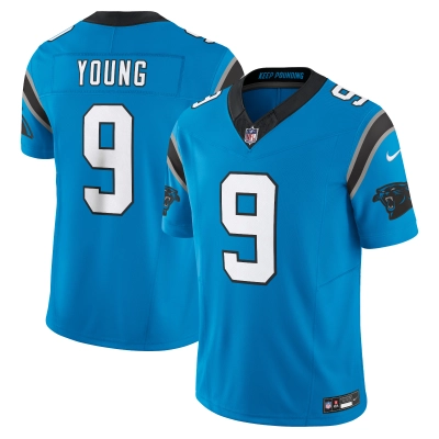 Men's Carolina Panthers Bryce Young Blue Vapor F.U.S.E. Limited Jersey 01