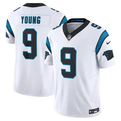 Men's Carolina Panthers Bryce Young White Vapor F.U.S.E. Limited Jersey 01