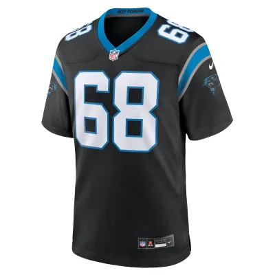 Men's Carolina Panthers Cade Mays Black Team Game Jersey 02