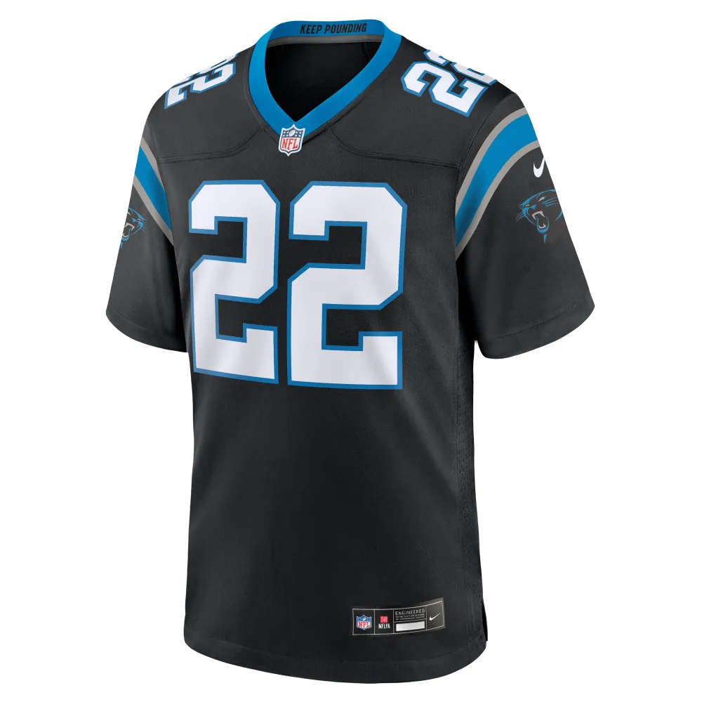 Men's Carolina Panthers D'Shawn Jamison Black Team Game Jersey