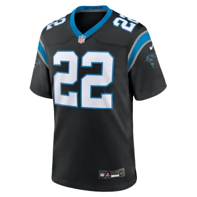 Men's Carolina Panthers D'Shawn Jamison Black Team Game Jersey 02