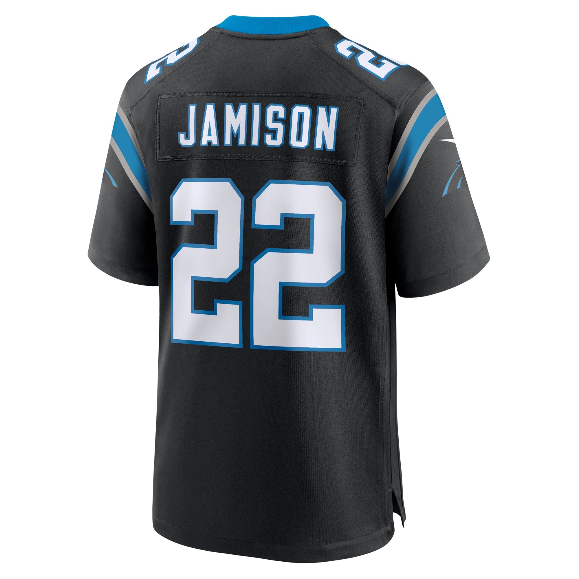 Men's Carolina Panthers D'Shawn Jamison Black Team Game Jersey