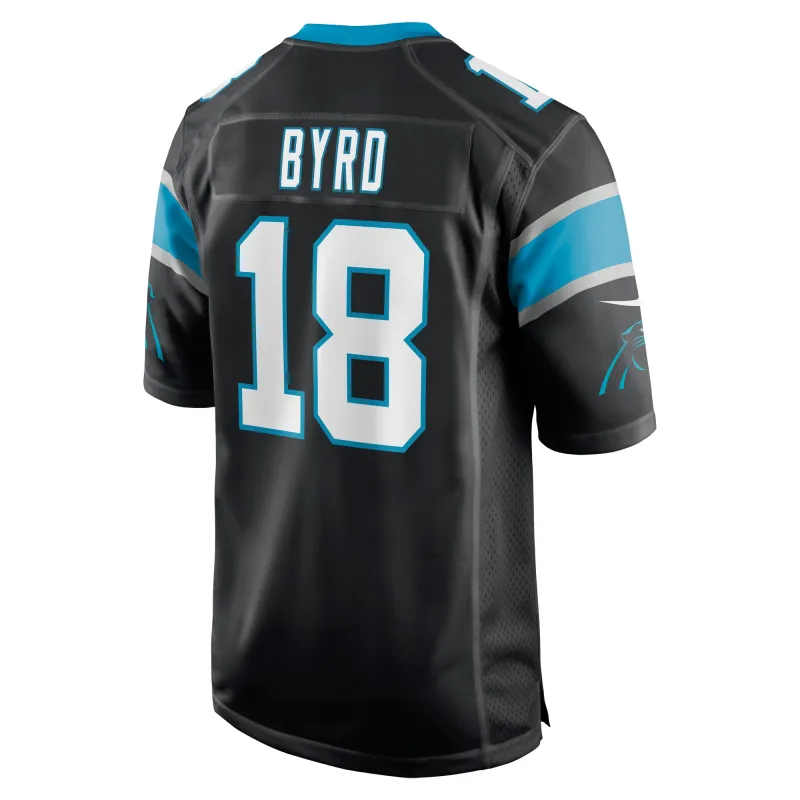 Men's Carolina Panthers Damiere Byrd Black Game Player Jersey