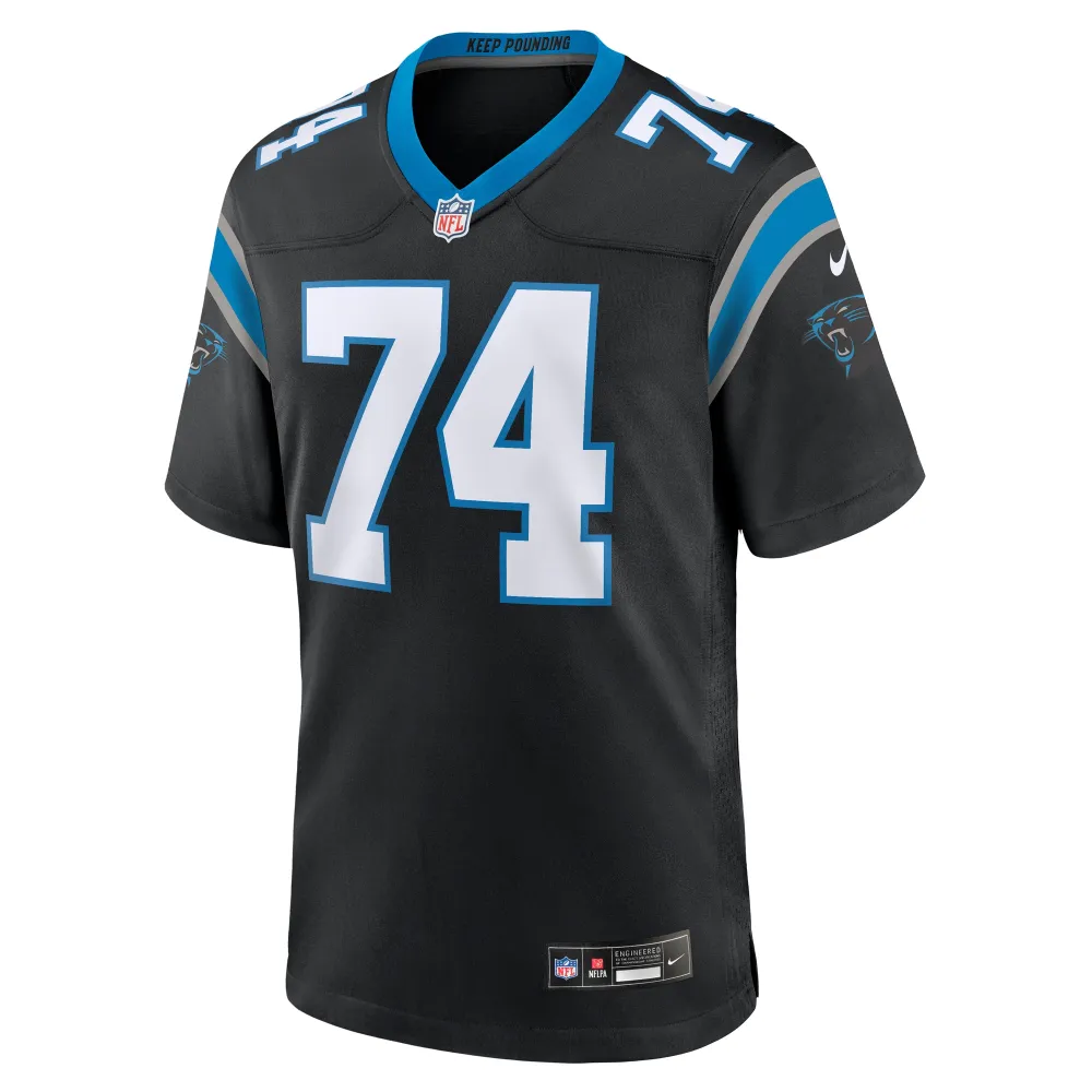 Men's Carolina Panthers David Sharpe Black Team Game Jersey