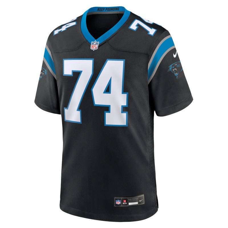 Men's Carolina Panthers David Sharpe Black Team Game Jersey