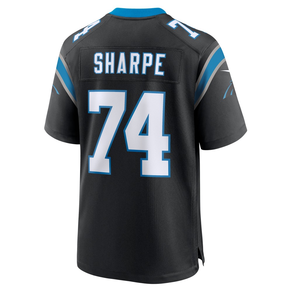 Men's Carolina Panthers David Sharpe Black Team Game Jersey