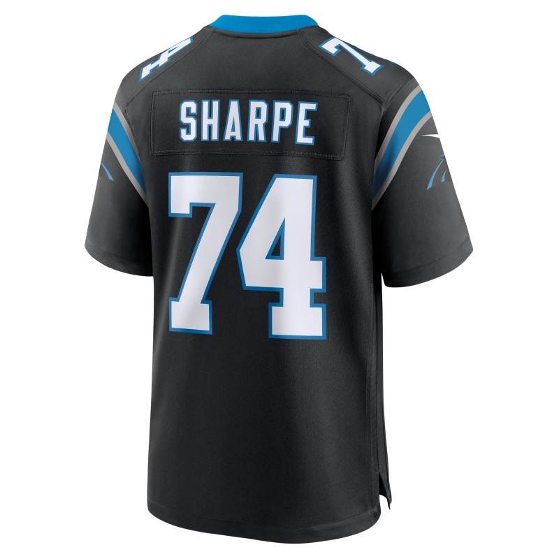 Men's Carolina Panthers David Sharpe Black Team Game Jersey