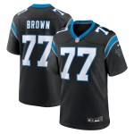 Men's Carolina Panthers Deonte Brown Black Team Game Jersey