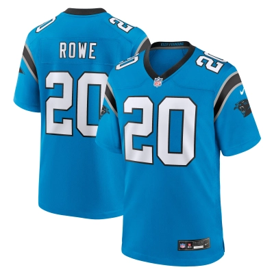 Men's Carolina Panthers Eric Rowe Blue Alternate Game Jersey 01