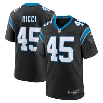 Men's Carolina Panthers Giovanni Ricci Black Team Game Jersey 01