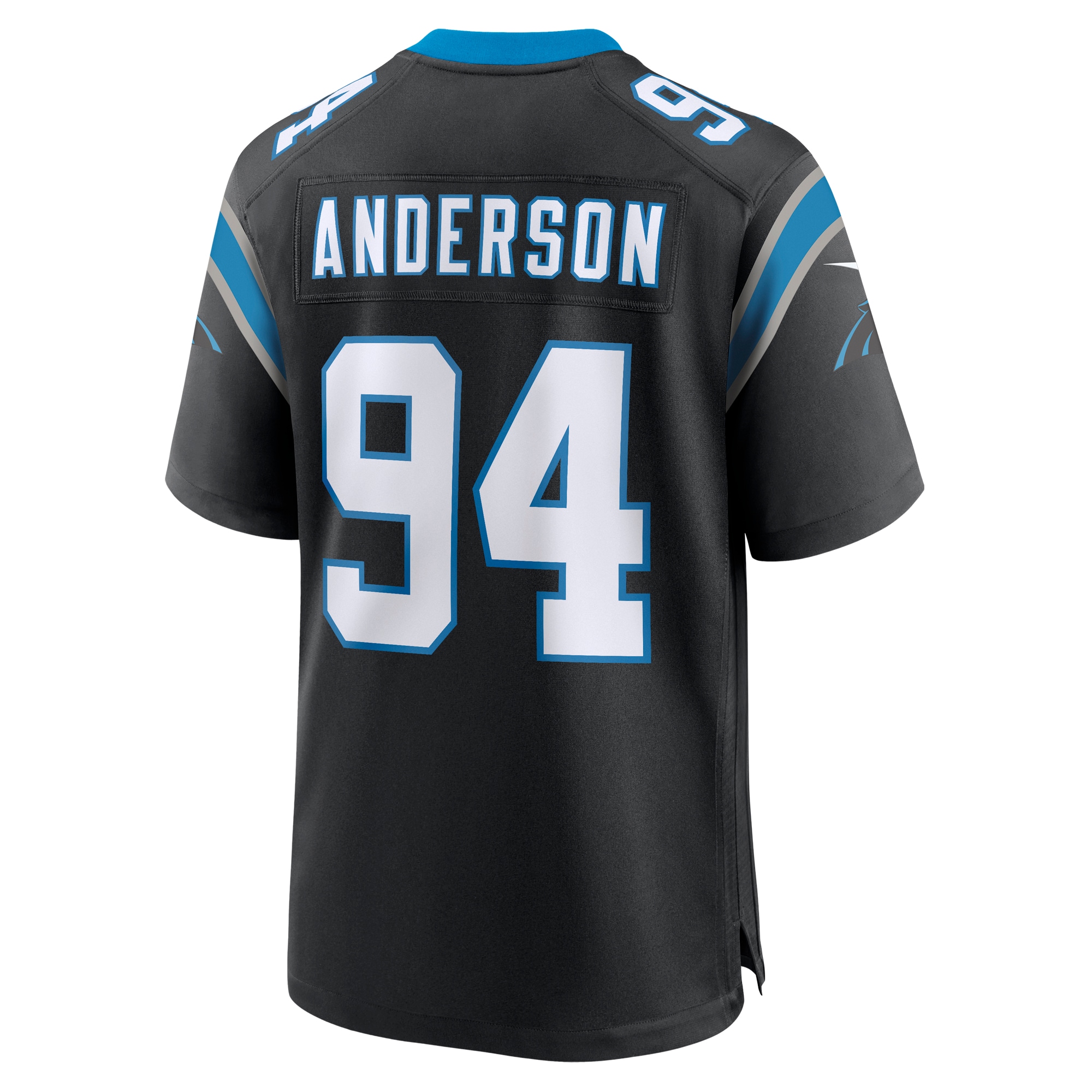 Men's Carolina Panthers Henry Anderson Black Team Game Jersey