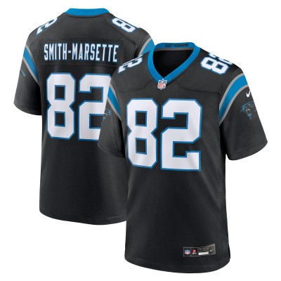 Men's Carolina Panthers Ihmir Smith-Marsette Black Team Game Jersey 01