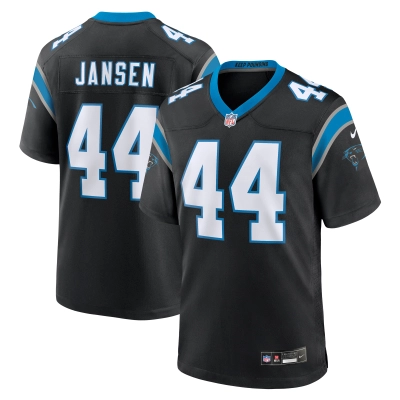 Men's Carolina Panthers J.J. Jansen Black Team Game Jersey 01