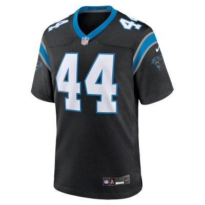 Men's Carolina Panthers J.J. Jansen Black Team Game Jersey 02