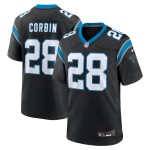 Men's Carolina Panthers Jashaun Corbin Black Team Game Jersey