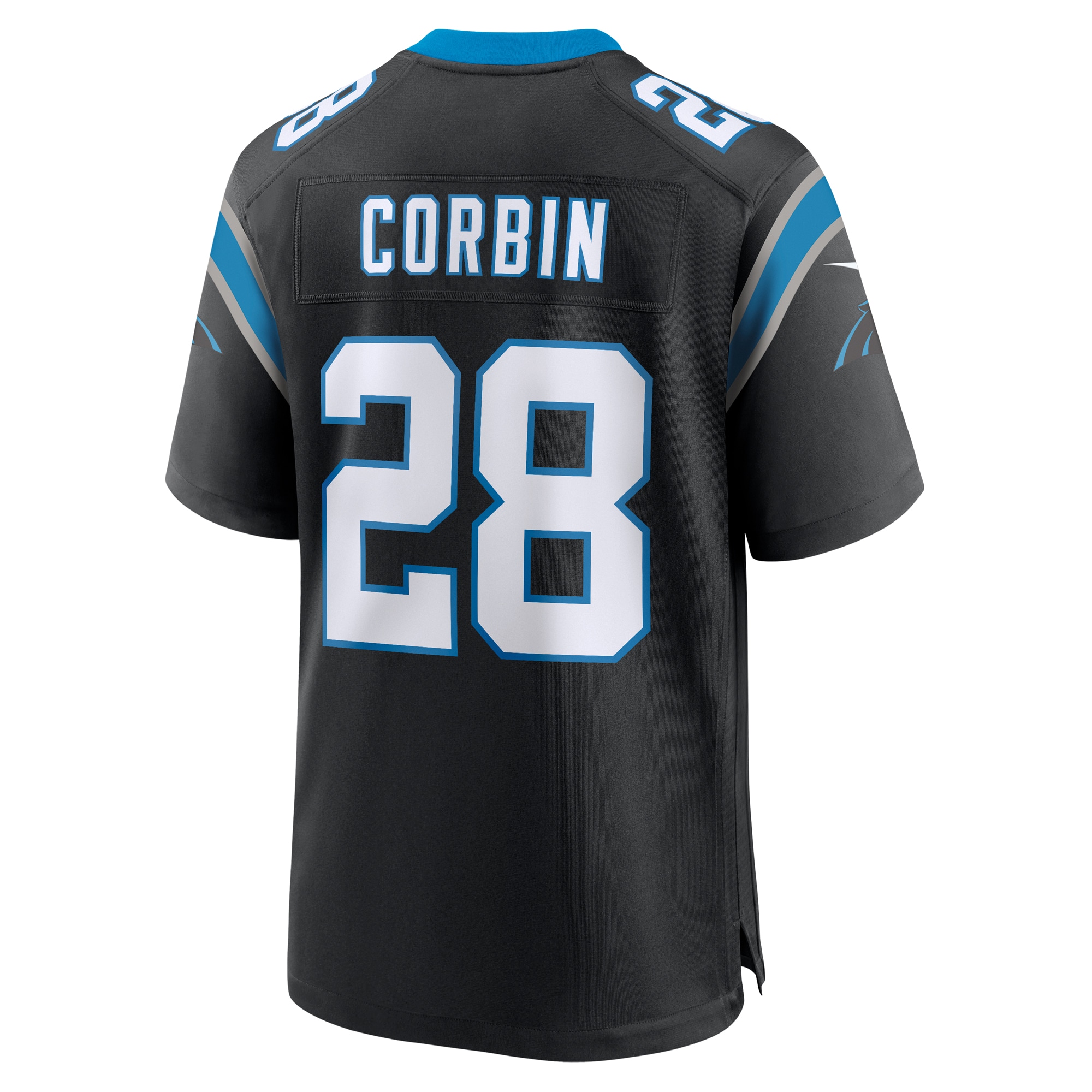Men's Carolina Panthers Jashaun Corbin Black Team Game Jersey