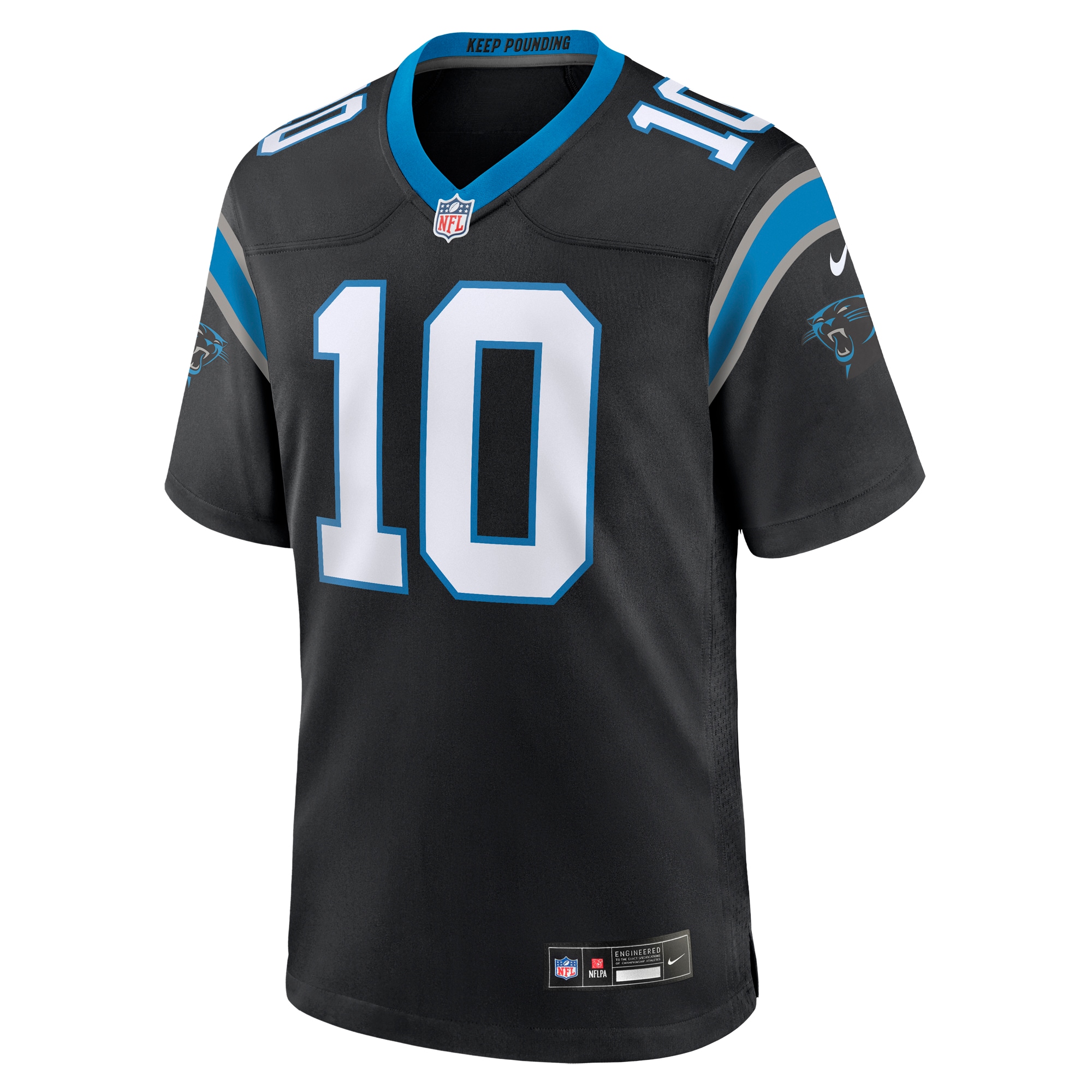 Men's Carolina Panthers Johnny Hekker Black Team Game Jersey