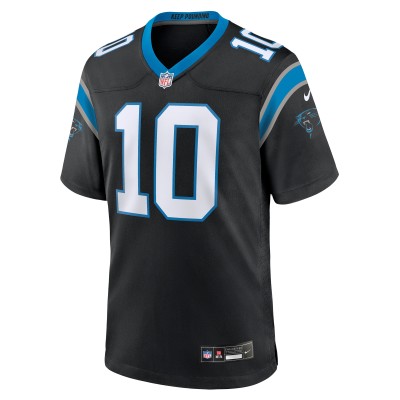 Men's Carolina Panthers Johnny Hekker Black Team Game Jersey 02