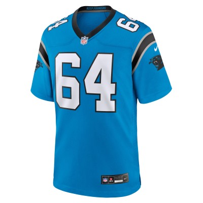 Men's Carolina Panthers Justin McCray Blue Alternate Game Jersey 02