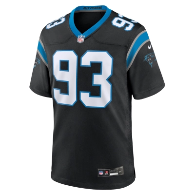 Men's Carolina Panthers LaBryan Ray Black Team Game Jersey 02