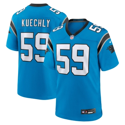 Men's Carolina Panthers Luke Kuechly Blue Retired Player Game Jersey 01
