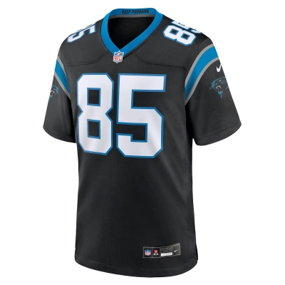 Men's Carolina Panthers Marquez Stevenson Black Team Game Jersey 02