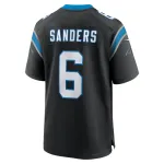 Men's Carolina Panthers Miles Sanders Black Game Player Jersey