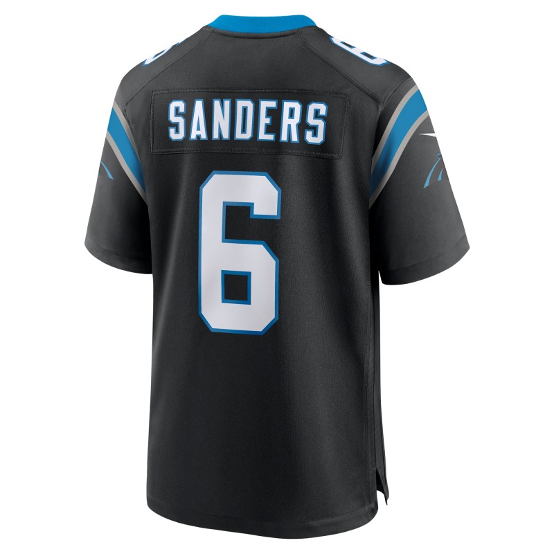 Men's Carolina Panthers Miles Sanders Black Team Game Jersey