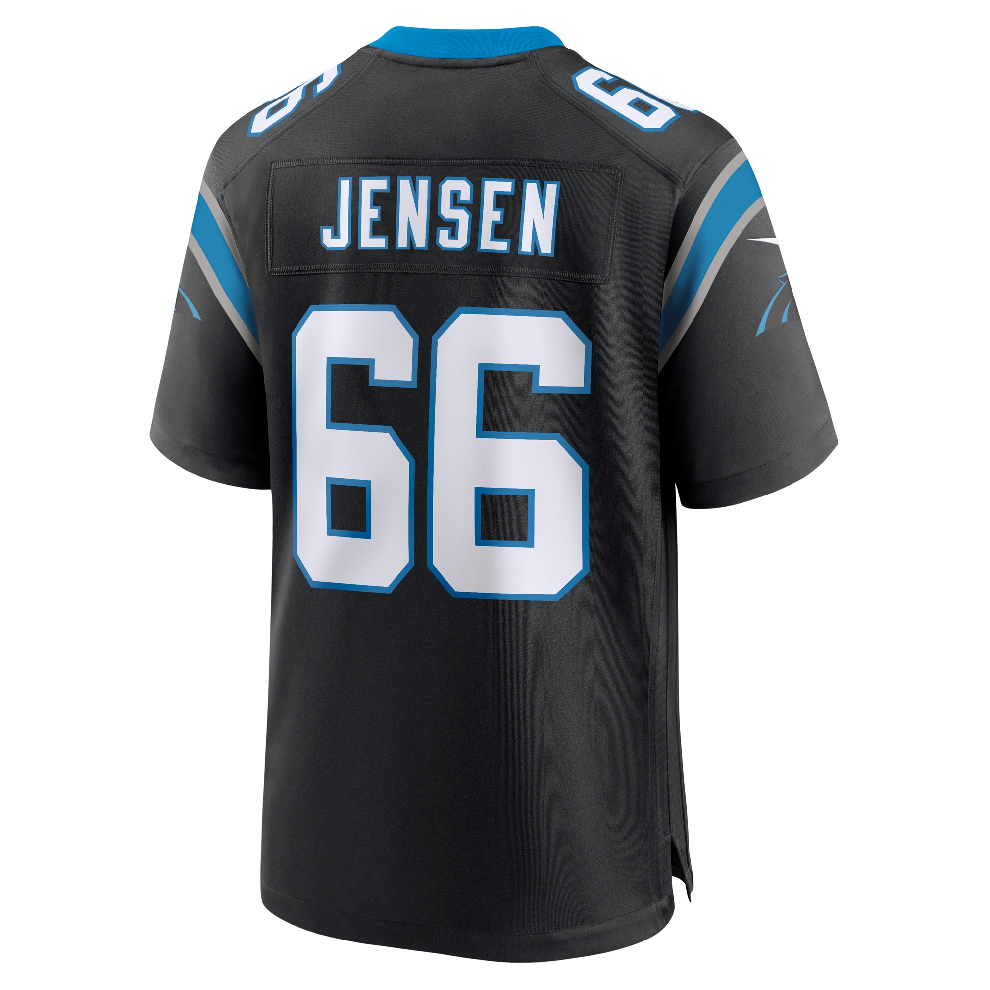 Men's Carolina Panthers Nash Jensen Black Team Game Jersey